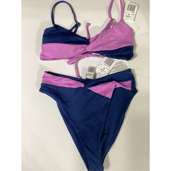 New. L*SPACE navy and lilac bikini set. XS. Retails $209 - Picture 5 of 6
